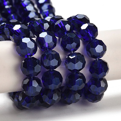 Electroplate Glass Bead Strands X-EGLA-R015-8mm-3-1