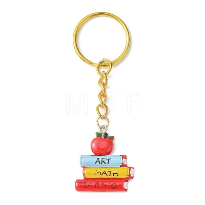 Graduation Theme Alloy Enamel & Resin Pendants Keychain KEYC-JKC00502-1