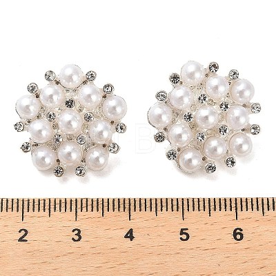 Alloy Plastic Pearl Shank Buttons BUTT-XCP0001-11-1