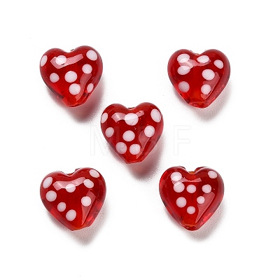 Handmade Lampwork Enamel Beads X-LAMP-B030-02A-01-1