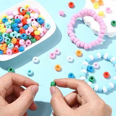 200Pcs Opaque Plastic Beads KY-YW0001-79A-1