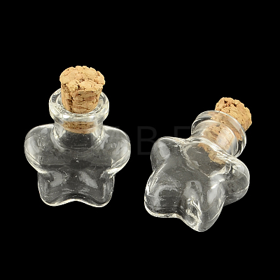 Star Glass Bottle for Bead Containers X-AJEW-R045-08-1
