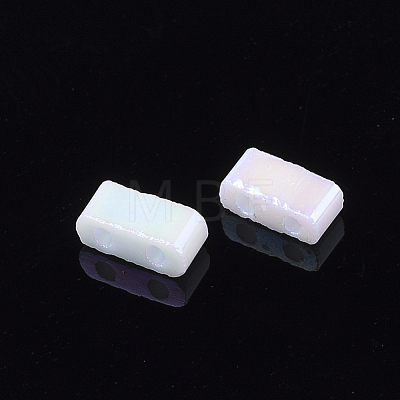2-Hole Opaque Glass Seed Beads SEED-S023-28B-05-1