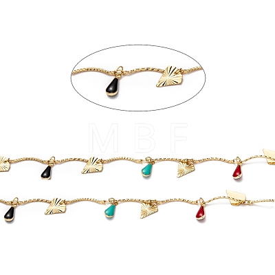 Handmade Brass Curved Bar Link Chains CHC-I036-46G-1