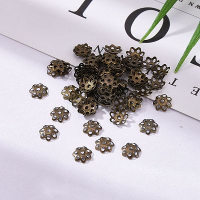 Iron Bead Caps IFIN-R197-AB-1