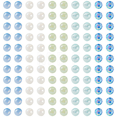 125Pcs 5 Colors Electroplate Glass Beads EGLA-TA0013-63-1
