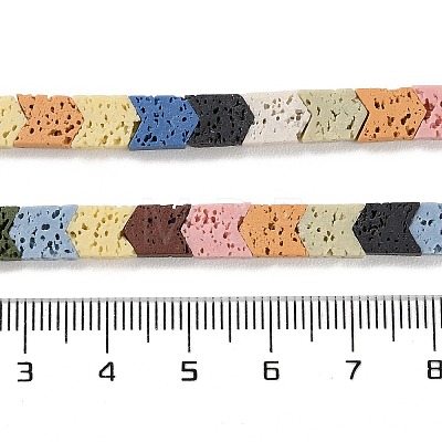 Synthetic Lava Rock Dyed Beads Strands G-H311-03-08-1