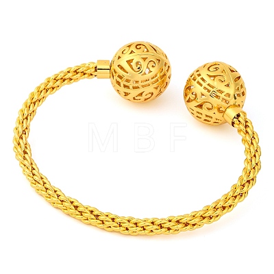 Brass Cuff Bangles BJEW-F477-04G-02-1