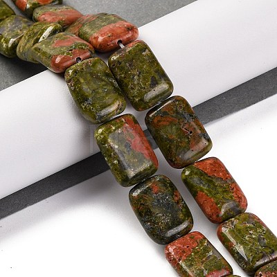 Natural Unakite Beads Strands G-T047-B27-01-1