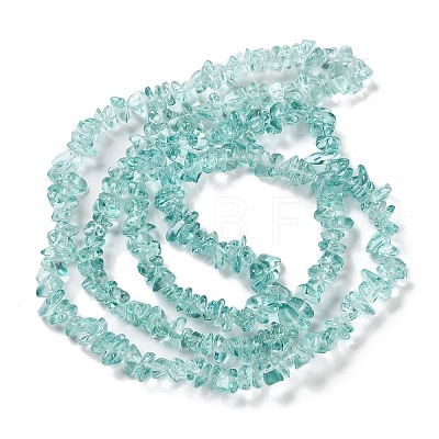 Spray Painted Transparent Glass Beads Strands GLAA-P060-01B-04-1