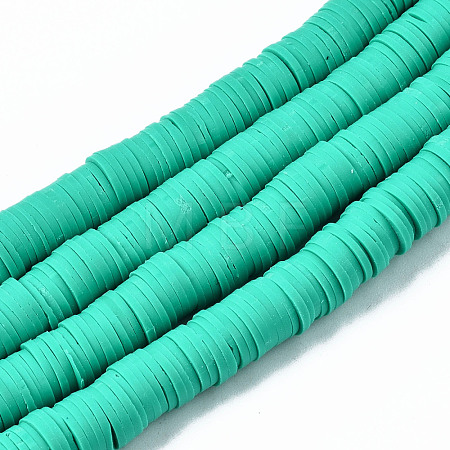 Handmade Polymer Clay Beads Strands CLAY-R089-8mm-141-1