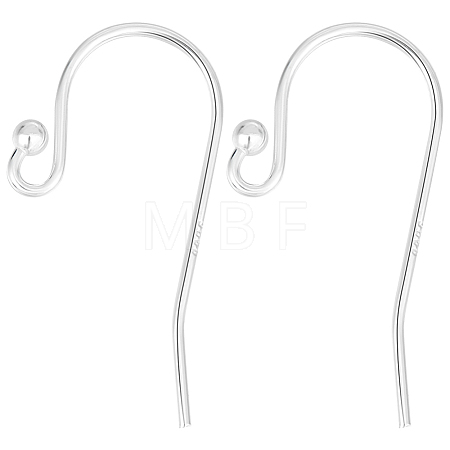 5 Pairs 925 Sterling Silver Earring Hooks STER-BBC0006-25S-1