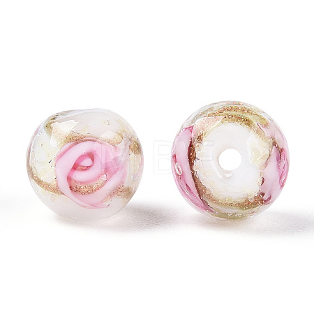 Luminous Handmade Gold Sand Lampwork Beads LAMP-T021-03U-1