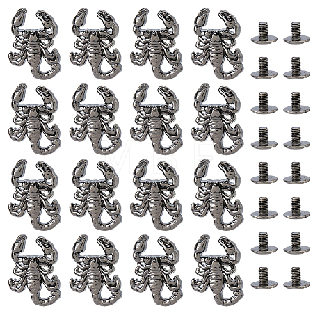 16Bags Scorpion Alloy with Iron Decorative Rivets BUTT-FH0001-035A-1