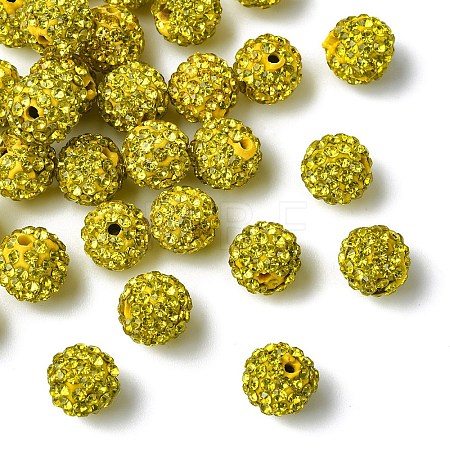 30Pcs Pave Disco Ball Beads RB-YW0001-14F-1