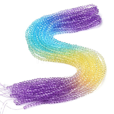 Transparent Glass Beads Strands GLAA-E036-07M-1
