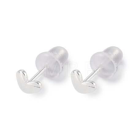 999 Fine Silver Stud Earrings for Women EJEW-S215-30S-07-1