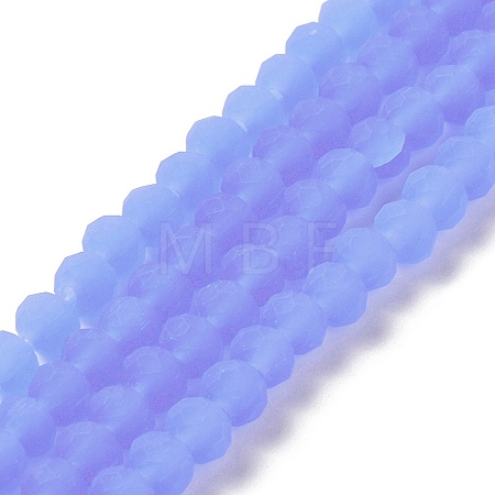 Imitation Jade Solid Color Glass Beads Strands EGLA-A034-J3mm-MD03-1