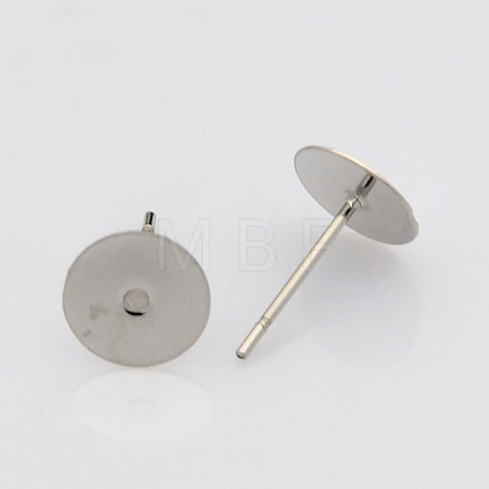 Tarnish Resistant 304 Stainless Steel Stud Earring Findings STAS-N019-17-8mm-1