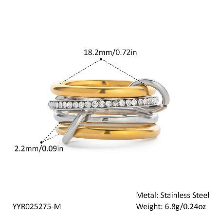 304 Stainless Steel Finger Rings for Women QA6774-7-1