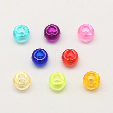 Transparent Acrylic European Beads MACR-Q156-02-1