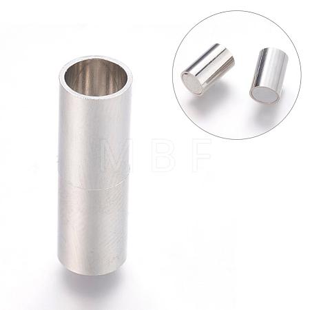 Brass Magnetic Clasps with Glue-in Ends KK-P114-06-6mm-1