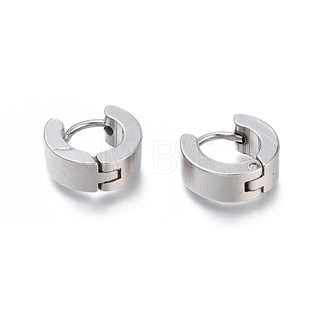 Tarnish Resistant 304 Stainless Steel Huggie Hoop Earrings X-EJEW-O087-09D-P-1