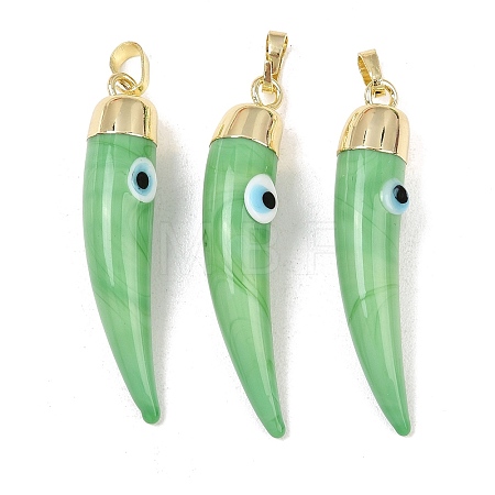Handmade Evil Eye Lampwork Pendants LAMP-F031-01G-08-1