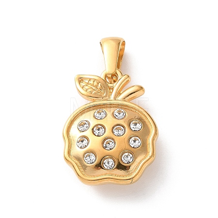 304 Stainless Steel Crystal Rhinestone Pendants RB-CBA2A5E-02G-01-1