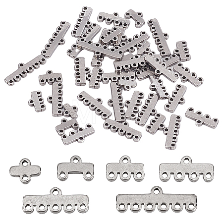 72Pcs 6 Styles 304 Stainless Steel Chandelier Component Links STAS-GO0001-29-1