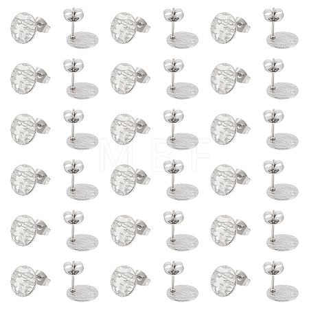 50Pcs 304 Stainless Steel Stud Earring Findings STAS-UN0055-11-1