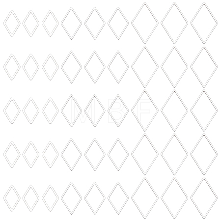 90Pcs 3 Styles 201 Stainless Steel Linking Rings STAS-UN0064-88-1