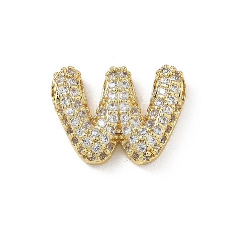Brass Micro Pave Cubic Zirconia Pendants KK-A300-02G-W-1