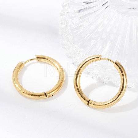 Ion Plating(IP) 304 Stainless Steel Hoop Earrings EJEW-P177-G-24-1
