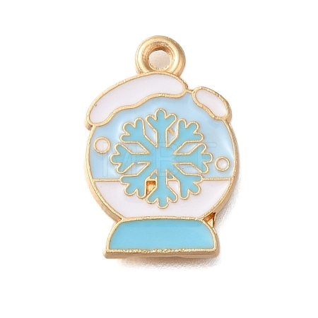 Christmas Theme Alloy Enamel Pendants FIND-M039-02G-1