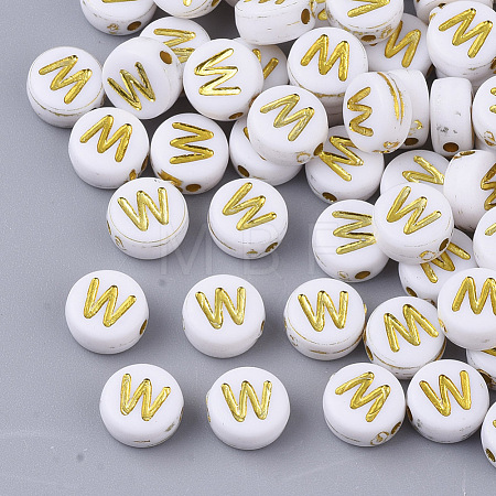 Plating Acrylic Beads X-PACR-R242-01W-1