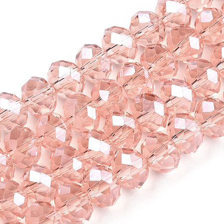 Electroplate Glass Beads Strands EGLA-A034-T1mm-A34-1