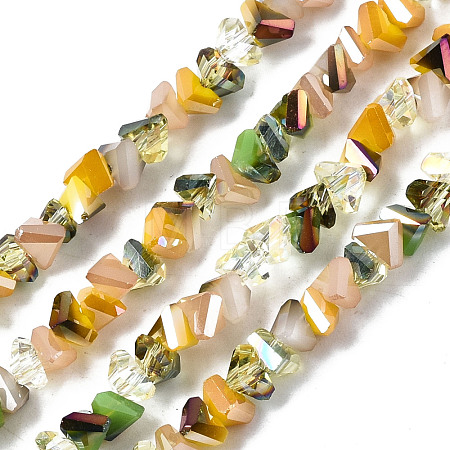 Electroplate Glass Beads Strands X-EGLA-N002-06D-1