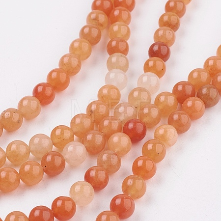 Natural Red Aventurine Beads Strands GSR10mmC023-1
