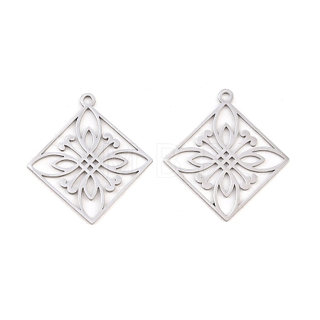 Buddhist 304 Stainless Steel Pendants STAS-E521-06C-P-1