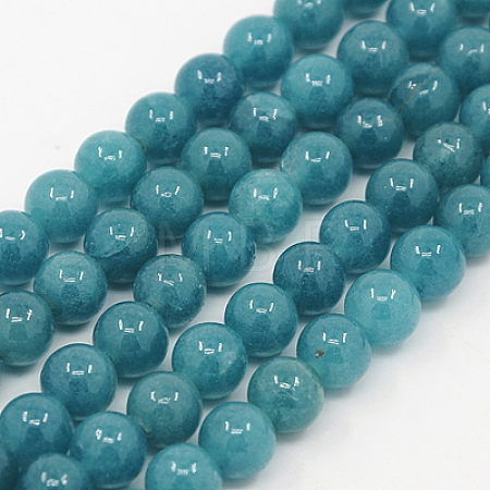 Natural White Jade Beads Strands G-G051-R1-8mm-1