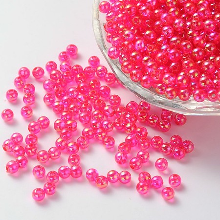 Eco-Friendly Transparent Acrylic Beads PL733-15-1