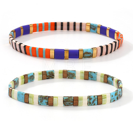 Vintage Boho Handmade Beaded Colorful Bracelet Unique Fashion Jewelry for Women RZ0109-1-1