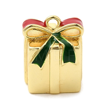 Christmas Brass Enamel Beads KK-L258-02G-02-1