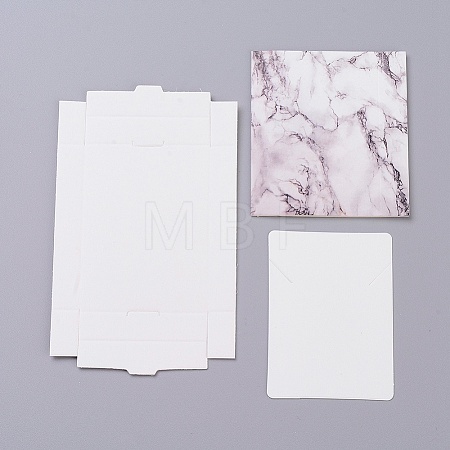 Kraft Paper Boxes and Necklace Jewelry Display Cards LS-CON-L016-A07-1