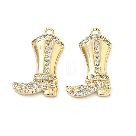 Brass Micro Pave Cubic Zirconia Pendants KK-L260-21G-1