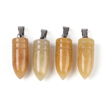 Natural Topaz Jade Pendants G-N349-16P-06-1