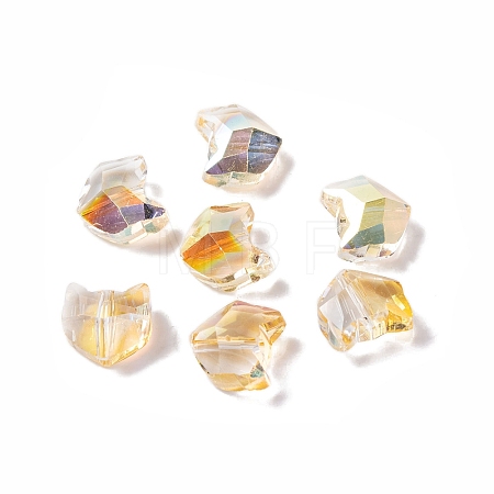 100Pcs Electroplate Glass Beads EGLA-P060-01B-HP01-1