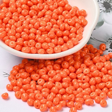 6/0 Opaque Baking Paint Glass Seed Beads SEED-M012-02A-05-1