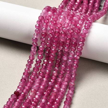 Natural White Jade Bead Strands G-R343-2x4-24-1